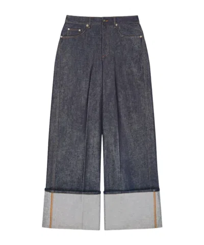GIVENCHY GIVENCHY CUFFED HEM WIDE-LEG JEANS