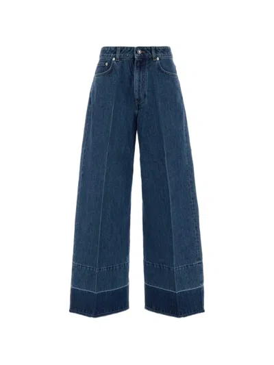 Givenchy Raw-edge Wide-leg Jeans In Blue