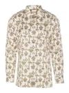 Givenchy Camicia Con Stampa Chandelier In Seta In Beige