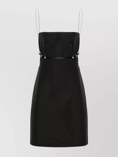 Givenchy Rebel Mini Dress Silvery Metal In Black