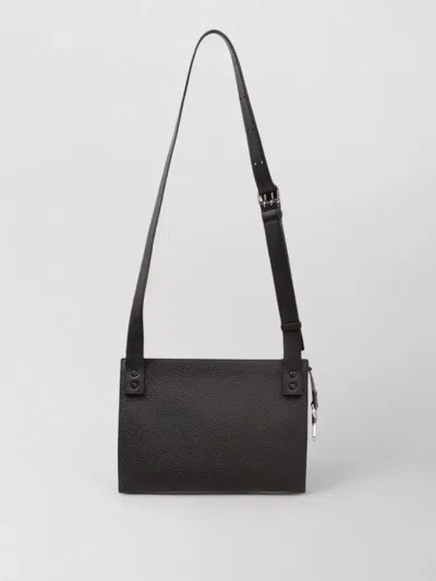 Givenchy Rectangular Shoulder Bag Textured Surface Strap In Black