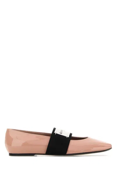 Givenchy Red Calf Leather Ballerinas In Pink