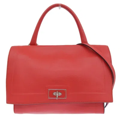 Pre-owned Givenchy Red Color Leather Handbag Shoulder Bag ()
