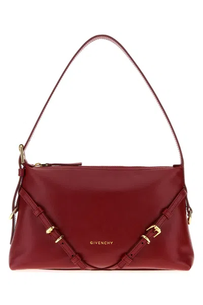 GIVENCHY RED LEATHER MINI VOYOU SHOULDER BAG