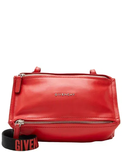 Givenchy Red Leather Pandora Mini Shoulder Bag (authentic Pre-loved)