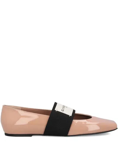 GIVENCHY GIVENCHY RED LEATHER SQUARED BALLERINAS