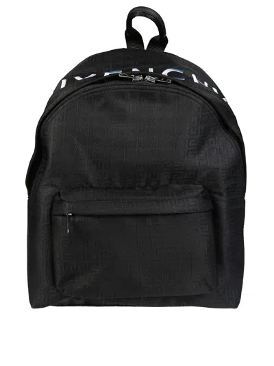 Givenchy Red Logo Backpack In Black