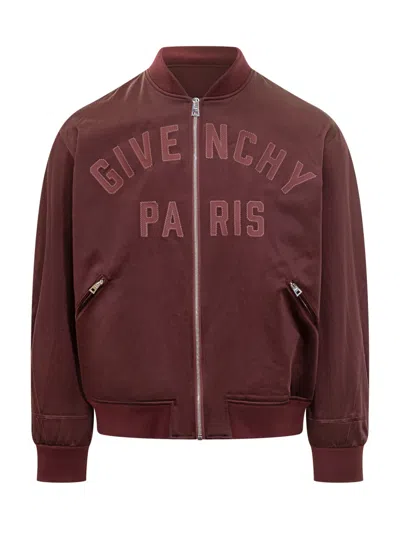 Givenchy Red Logo Mandarin Collar Jacket