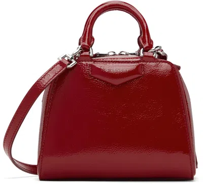 Givenchy Red Nano Antigona Cube Bag In 640-vermillon