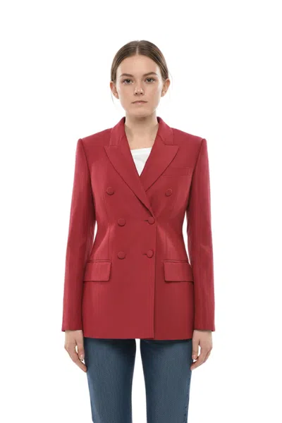 Givenchy Red Notched Lapel Blazer