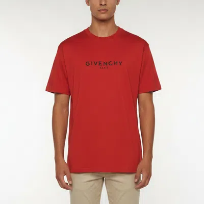 Pre-owned Givenchy Red Printed Jersey Crewneck T-shirt L