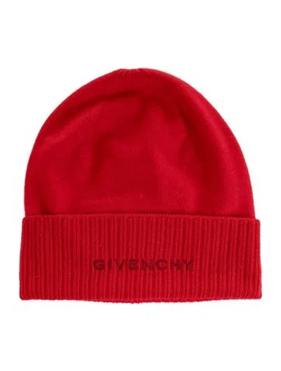 Pre-owned Givenchy Red Wool  Beanie Hat