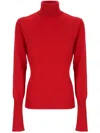 Givenchy Pull Slim En Laine Avec Dos Ouvert Drapé Et Détail 4g In Red