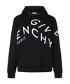 Givenchy Refracted Logo Embroidered Hoodie In Black