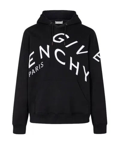GIVENCHY LOGO-PRINT COTTON HOODIE