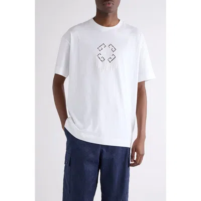 Givenchy Regular Fit 4g Lace Cutout T-shirt In White