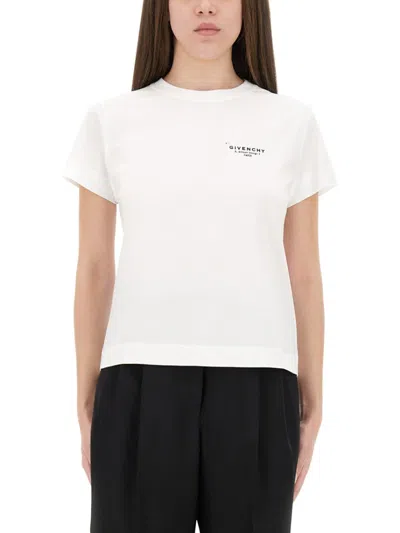 Givenchy Regular Fit Cotton T-shirt With Logo Design In White