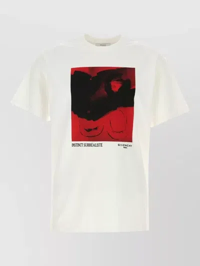 Givenchy Regular Fit Crew Neck Graphic T-shirt In White