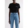 Givenchy Womens Black Logo-patch Cotton T-shirt In Black