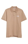 Givenchy Regular Fit Logo Patch Cotton Piqué Polo In Brown