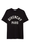 Givenchy Men Black Crewneck T-shirt With Maxi Logo Lettering On The Front In Cotton Man In Black