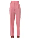 Givenchy Wide Wool Pants In Pink