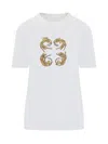 Givenchy 4g Leopard Print T-shirt In White