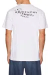 Givenchy Men White Crew Neck T-shirt With Logo On Front And Back In Cotton Man In White