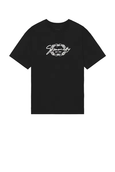 Givenchy Medallion Embroidered Crewneck T-shirt In Black