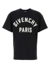 Givenchy Men Black Crewneck T-shirt With Maxi Logo Lettering On The Front In Cotton Man In Black