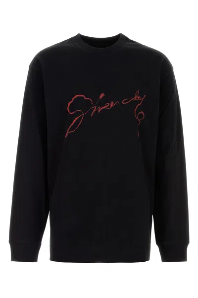 GIVENCHY GIVENCHY BLACK COTTON T-SHIRT