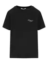 Givenchy Women Black Crew Neck T-shirt With Logo On Front And Back In Cotton Woman In Black