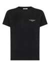 Givenchy Black Cotton Jersey Crewneck T-shirt In Multi