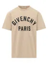 Givenchy Reguther Fit T-shirt With Lettering In Neutral