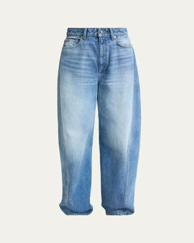Givenchy Relaxed Cocoon Light-wash Jeans In Blue