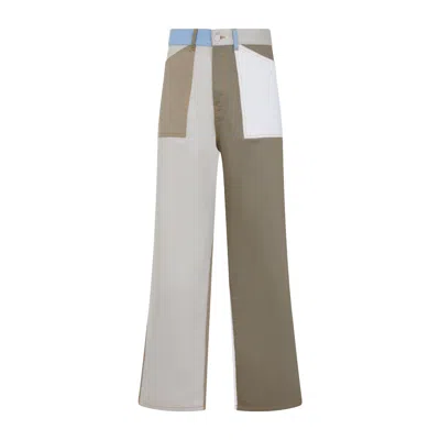 GIVENCHY GIVENCHY BI-COLOR STRAIGHT-LEG JEANS