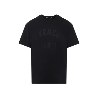 Givenchy Relaxed Fit Embossed Logo Cotton T-shirt In Black
