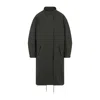 Givenchy Cotton Jacket With Back Slit And Drawstrings In Green