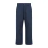 Givenchy Tailored Cotton Blend Trousers In Blue