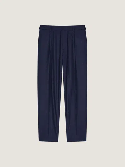 Givenchy Relaxed Fit Trousers In Flannel In Blue
