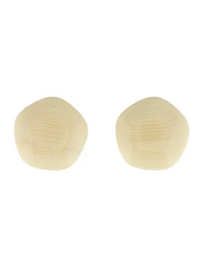 Pre-owned Givenchy Resin Clip-on Earrings In White