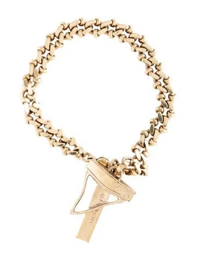 Pre-owned Givenchy Resin Shark Tooth Charm Bracelet, 6.5" In Transparent