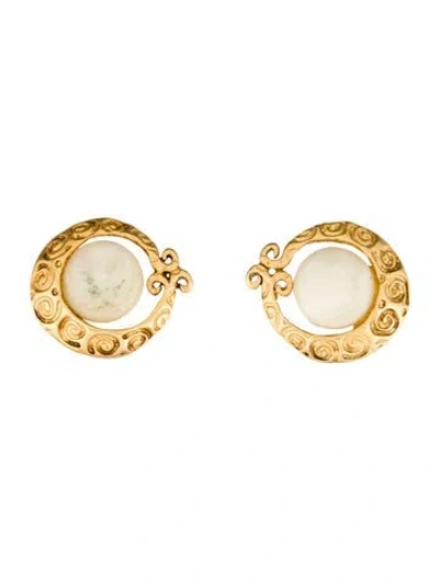 Pre-owned Givenchy Resin Vintage Clip-on Earrings In Multi