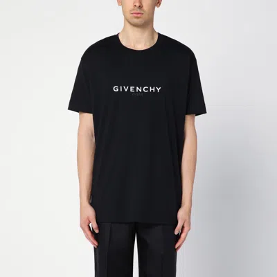 Givenchy Reverse Black Cotton Oversize T-shirt With Logo
