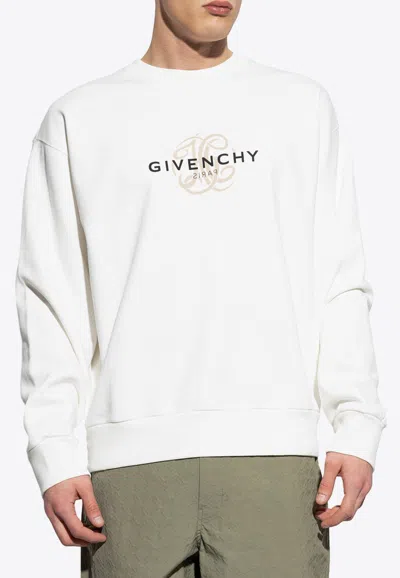 Givenchy Reverse Logo Print Sweatshirt In White