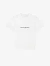 Givenchy White Crewneck T-shirt With Logo Print In Cotton Man