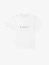 Givenchy White Crewneck T-shirt With Logo Print In Cotton Man In White