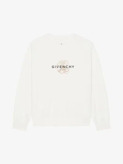 Givenchy Reverse Sweatshirt In Fleece In White
