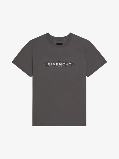 Givenchy Reverse T-shirt In Cotton With Tarot Print In Gray