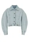 Givenchy Cropped Cocoon Jacket Front Back Yoke Pockets In Blue